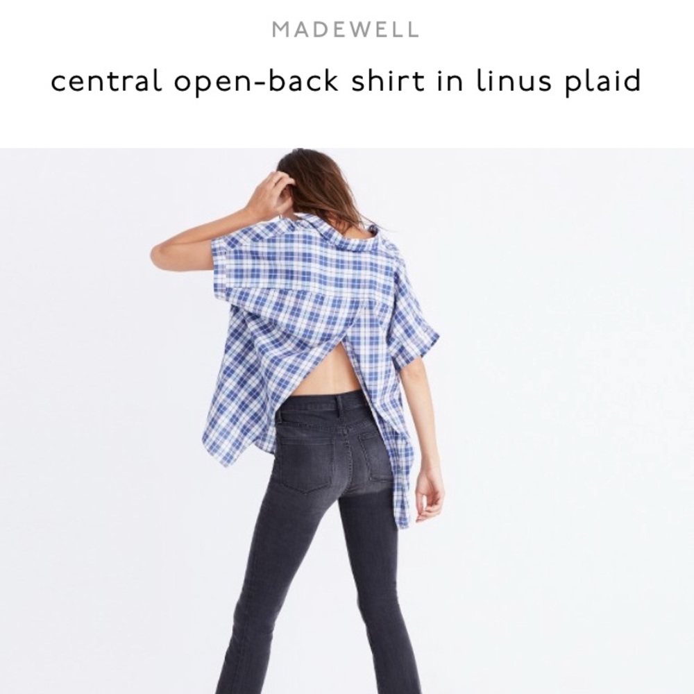 Madewell Central Open Back shirt